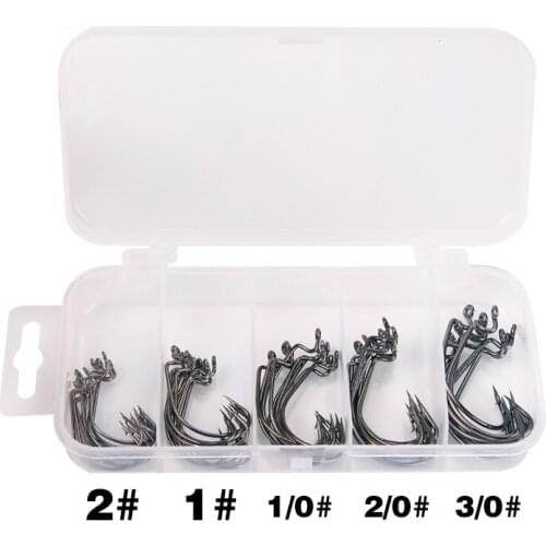 Luya bait wide belly crank hook fish hook soft bait fish hook 50 pcs 1 boxed fishing accessories