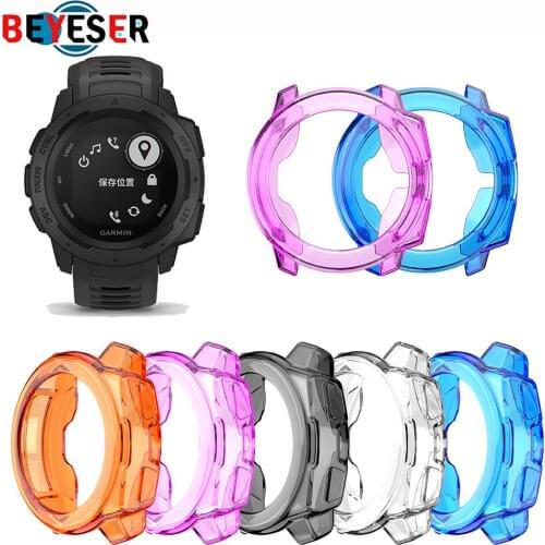 Transparent TPU Case For Garmin instinct Smart watch Cover Watch Full Protector Shell for Garmin Instinct Bumper New Fashion
