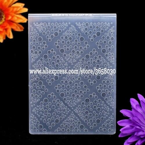 Bubble Diamond Plastic Embossing Folder For Scrapbook DIY Album Card Tool Plastic Template 10.6x14.5cm 8070822