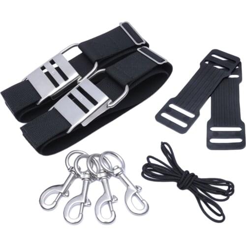 1 Set Diving Scuba Tank Cylinder Strap Weight Belt BCD Tank Band Belt with Cam Buckle and Nylon Rope