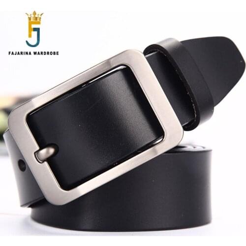 FAJARINA Brand Name Mens Fashion Quality Genuine Leather Belt Casual Styles Cowhide Belts for Men Accessories Jeans N17FJ562