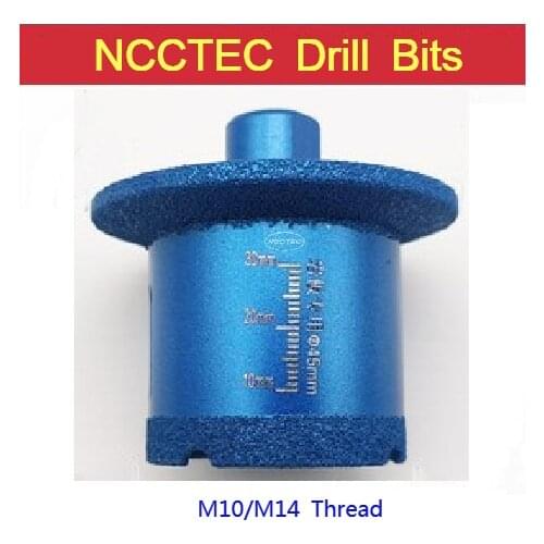 [M10/M14 Thread] Diamond Brazed Double Layer Washbasin Sink Core Drill Bits for Angle Grinders | Marble Ceramic Hole Opener