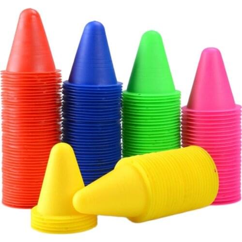 30 Pieces/Lot Roller Skate Roadblock Skating Flashing Roller Roadblocks Skates Marker Cones Sports Exercise Training Marking Cup