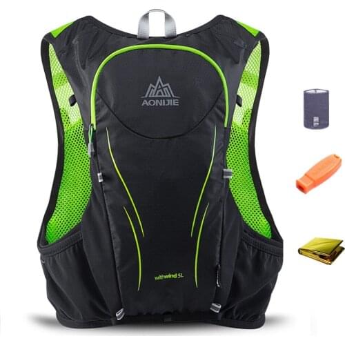 AONIJIE 5L Men Women Lightweight Trail Running Hydration Backpack Outdoor Sport Hiking Racing Camping Pack Marathon Rucksack Bag