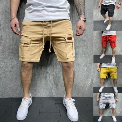 2021 summer new cargo mens shorts casual sports woven shorts knee length pants men streetwear summer shorts
