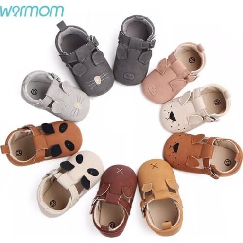 Warmom Cute Baby Shoes For Girls Soft Moccasins Shoe Spring Cat Baby Girl Sneakers Toddler Boy Newborn Shoes First Walker