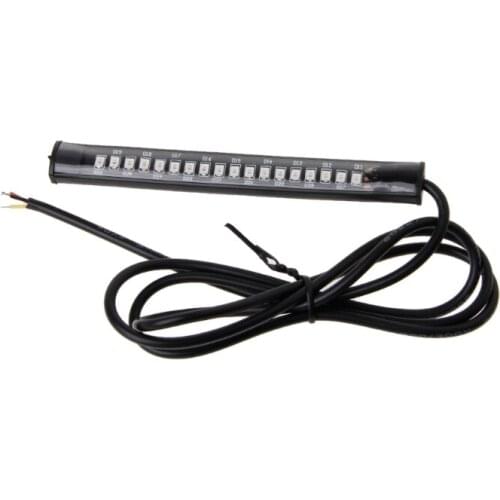 Universal 18LED Motorcycle Tail Brake Stop Turn Signal Lamp Flexible Strip Light 28GC