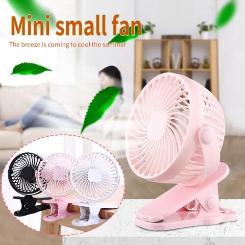 Usb Charging Fans Mini Silent Stroller Clip Electric Fan Office Desktop Cool Air Conditioner Car Home Travel Ceiling Fan#G4