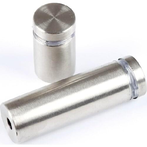 Wkooa 16 x 80mm Stainless Steel Glass Standoffs Hardware Advertising Nail Silver