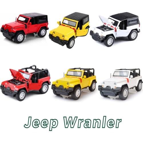 1:32 The Herdsman Jeep Wranler Alloy Diecast Car Model Pull Back Toy Car model Electronic Car For Kids Toys Gift Free S hipping