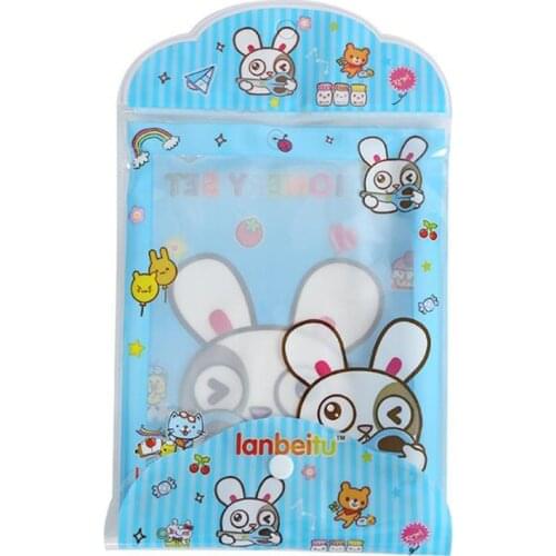 1set children cute rabbits school Pencil Case for girls cartoon pencil box high quality school supplies stationery set kids gift