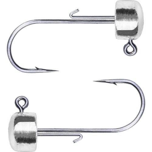 Fangblue 10pcs Lead Head Fishing Hook 2.5g 3.5g 5g 6g Lead Jig Soft Fishing Lure Hooks For Bass Carp Winter Fishing Tackle 2020