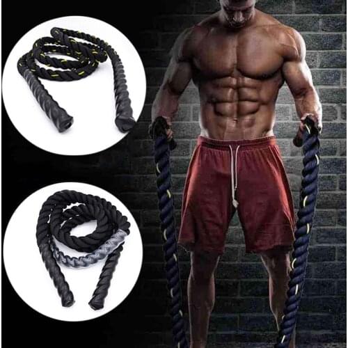 2.8M Heavy Jump Rope Crossfit Weighted Battle Skipping Ropes Power Training Improve Strength Fitness Home combat Gym Equipment