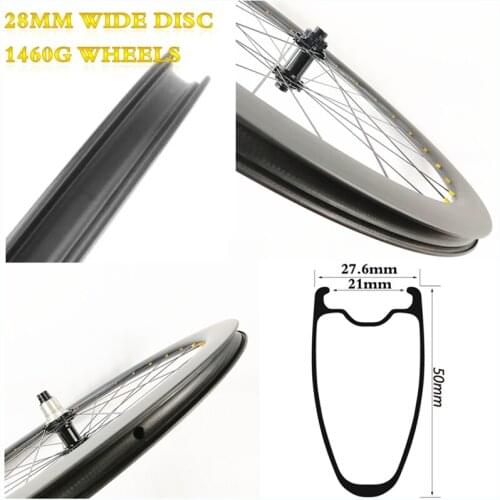 50mm 1460g Gravel Carbon Wheels 700C Tubeless Road Disc Brake Bicycle Wheels For Bikes Novatec DT-Hubs Carbon Wheels