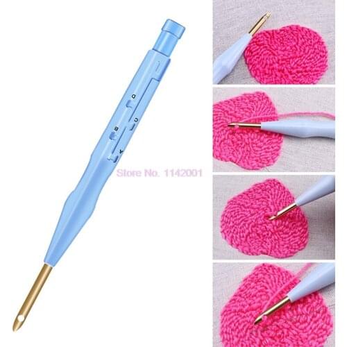 50pcs Plastic Punch Needle Embroidery Pen Set Adjustable Punch Needle Weaving Tool Interchangeable Punch Needle Sewing