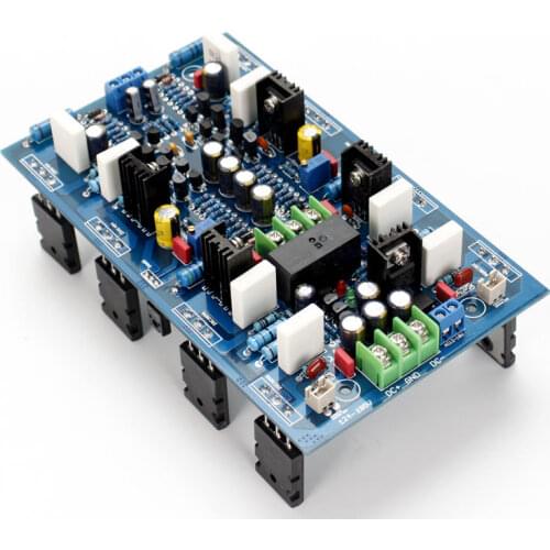 AB18 2.0 channel power amplifier board (2SA1943 / 2SC5200 original tube) / Class A / B power amplifier 300W + 300W home theater