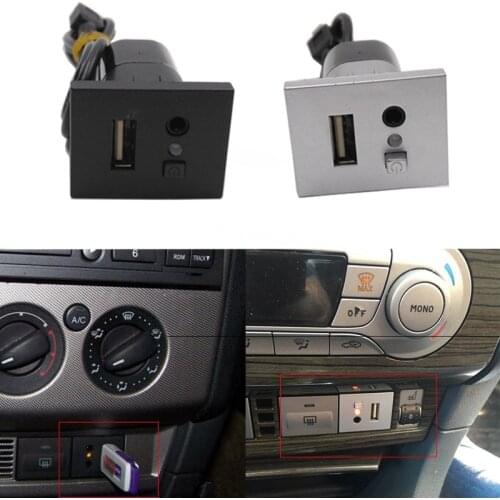 Car USB AUX Slot Input Adapter Cable USB Interface Socket Button for Ford Focus 2 mk2 2009 2010 2011