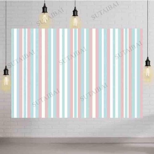 White Pink Blue Zebra Color Stripes Scene Photography Backgrounds Customize Size Photography Backdrops for Photo Studio