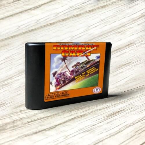 Combat Cars - EUR Label Flashkit MD Electroless Gold PCB Card forSega Genesis Megadrive Video Game Console