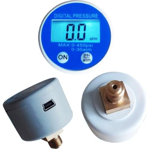 40mm Digital Battery Pressure Gauge 0~450psi/0~30atm