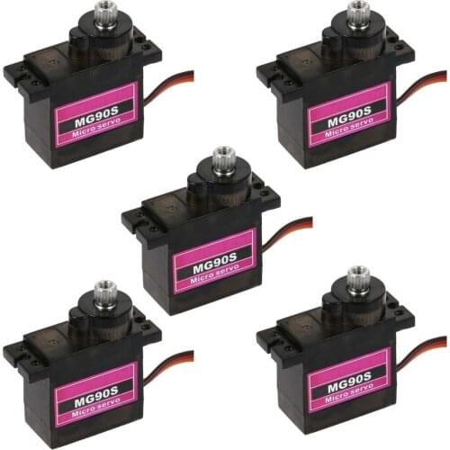 HINST childrens toys 1PC MG90S Micro Metal Gear 9g Servo for RC Plane Helicopter Boat Car 4.8V- 6V Rotation 360
