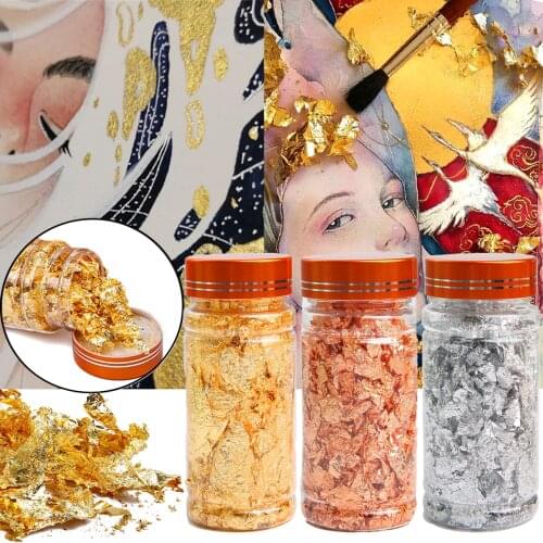 3-10g/box Shiny Gold Leaf Flake Luxury Resin Art Decoration Handicrafts Gilding Decoration Jewelry Making Supplies