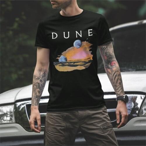 Dune Men T Shirts Herbert Frank Arrakis Sandworm Science Fiction Novelty Tees Short Sleeve T-Shirts 100% Cotton Unique Clothes