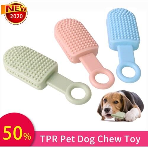 Pet Dog Toy Chew TPR Popsicle Shaped Training Toys for Cat Puppy Small Large Dog Cleaning Teeth Bite Molar Toy Funny Interactive