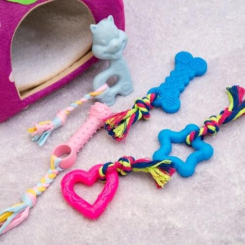 Pet Toys Dog Ball Pet Tooth Cleaning Chewing Rubber Dog Toys for Small Dogs Rubber Dog Toy Pet Teething Dog Chew Toys