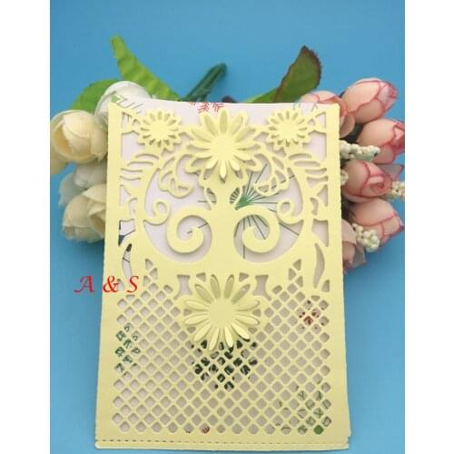 K03 METAL CUTTING DIES Coreopsis Cross Flower Background Square Frame Scrapbook Card Album Craft Home Decor Embossing Stencil