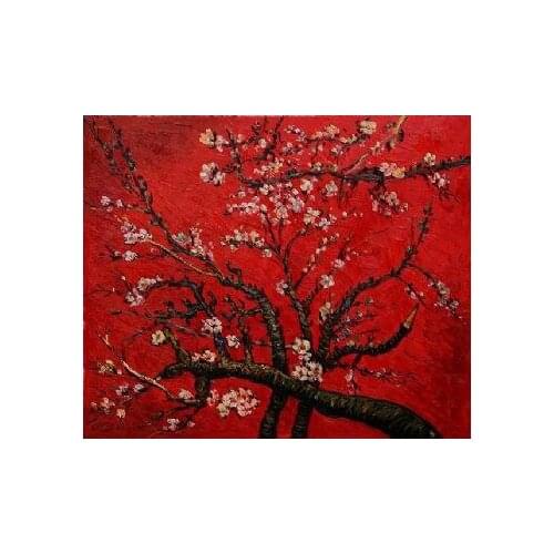An Almond Tree in Blossom-Vincent Van Gogh oil painting-Floral canvas wall art pictures for living room no frame