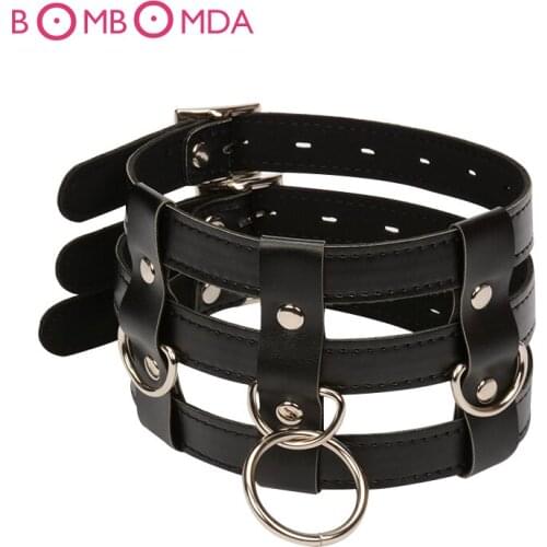 Leather Sex Collars For Women Sex Products for Sex Game Bondage Restraint Sex Tools S&M Fetish Toys Adult Products for Couple O2
