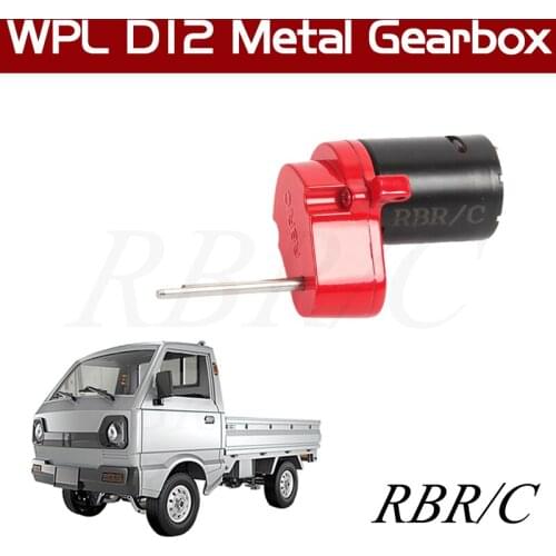 R491 WPL D12 Metal Gearbox With 370 Motor Modification Upgrade Parts Fitting For D12 1/10 Off-Road Vehicle RC Cars Models Truck