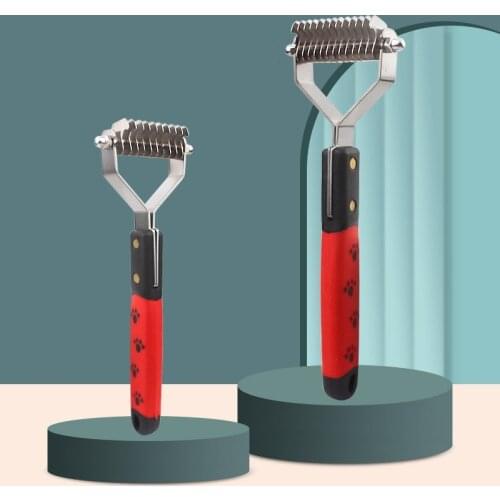 MTL cat dog grooming brush Pet Fur Knot Cutter Remove Rake Grooming Shedding Brush Comb Rake cat dog comb Dog hair remover