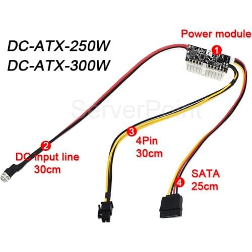 DC-ATX-250W DC-ATX-300W Power Supply Module Switch ATX 24Pin mini ITX PSU pico DC input 6Pin 12V high power pico