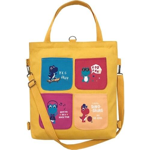 PURFAY Women Printing Canvas Tote Ladies Casual Shoulder Bag Foldable Shopping Bags Beach Bag Female Handbag Multi-pocket Canvas