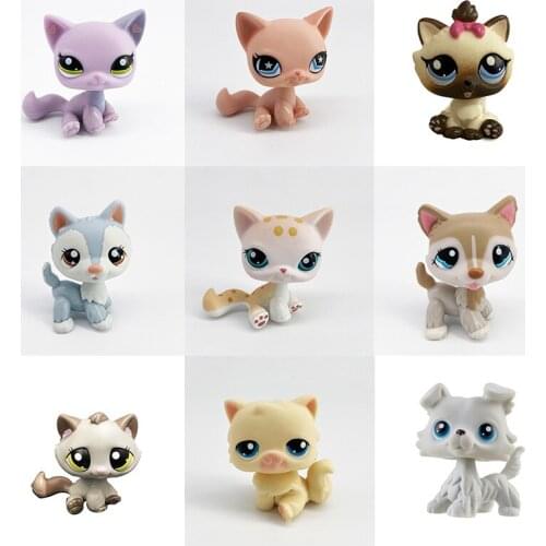 Rare lps mini store hasber toy dog ​​shorthair pink cat shepherd dachshund great dane black white children gift toys
