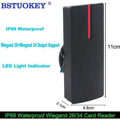 RFID Card Reader 125Khz 13.56Mhz Wiegand 26 34 Proximity Card Control Access Control Slave Reader Security EM ID Reader