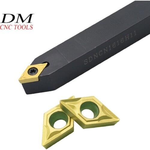 SDNCN1212H07+10* DCMT070204 UE6020 Carbide turning inserts 12x100mm Lathe External Turning Tool holder combination