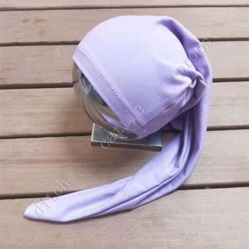 Newborn photography props knitted cotton fabric long braid hat