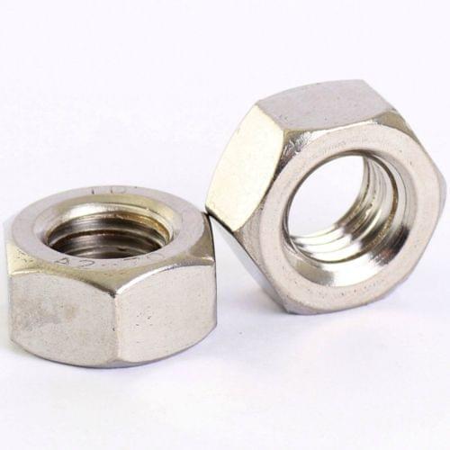 M3/4/5/6/8 A2 Stainless Steel Hexagon Left Hand Thread Full Nuts Hex Reverse Nut M4 50Pcs