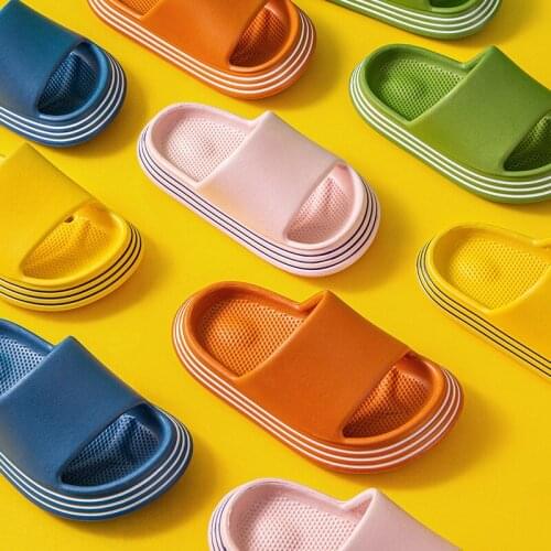 2021 New EVA Slippers for Boys Outside Wear Thick-soled Soft Sole Summer Home Shoe for Girls Children Slippers Flip Flops Kids