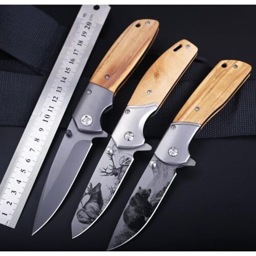 Outdoor Folding Knife Self-defense 5cr17 High Hardness Knife Hunting Camping Survival Knife EDC Tool