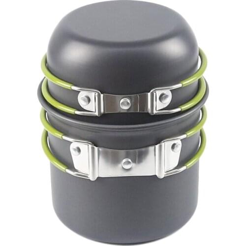 Ultralight Camping Cookware Utensils outdoor tableware set Hiking Picnic Backpacking Camping Tableware Pot Pan 1-2persons