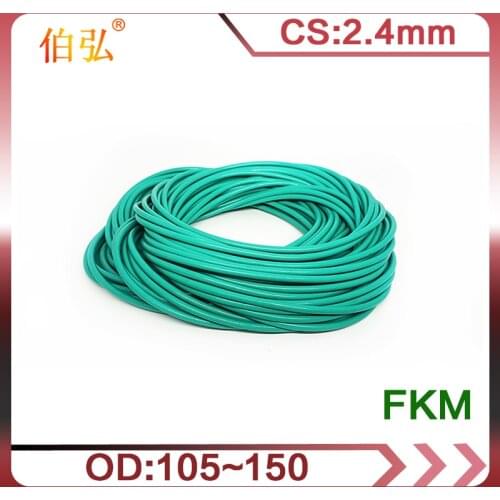 Fluororubber O-Ring 1PC/lot FKM Sealing CS 2.4mm OD105/110/120/140/150mm O-Ring Seal Gasket Ring