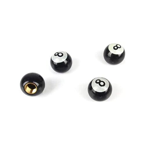 High Quality 4PCS Universal Auto Car Truck Bike Billiards "Pool 8 Ball" Tire Tyre Air Valve Stem Caps Wheel Rims