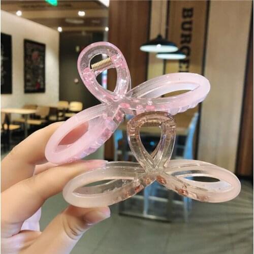Korean Style Fashion Women Girls Elegant Clear Hair Claws Clips Headwear Hairpins Barrette Transparent Women Hair Accessories