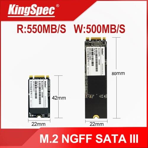 KingSpec SSD M2 SATA III NGFF M.2 2242 hard drive 128GB 256GB 512GB 1TB hard disk m . 2 solid state drive sdd for laptop netbook
