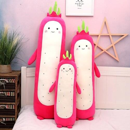 Zqswkl 80/110cm kawaii pitaya plush toy bed long pillow hugs sleeping large stuffed toys baby girls cute soft toy