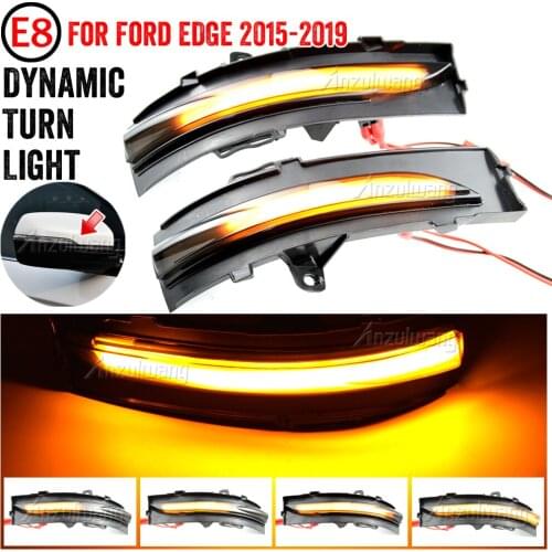 2pcs Dynamic LED Turn Signal Light Mirror Indicator Blinker Lamp for Ford EDGE 2015 2016 2017 2018 2019